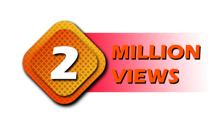 2m million views youtube Two million icon Orange Free download