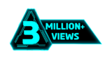 3 Million View with Triangle blue Futuristic Head Up Element