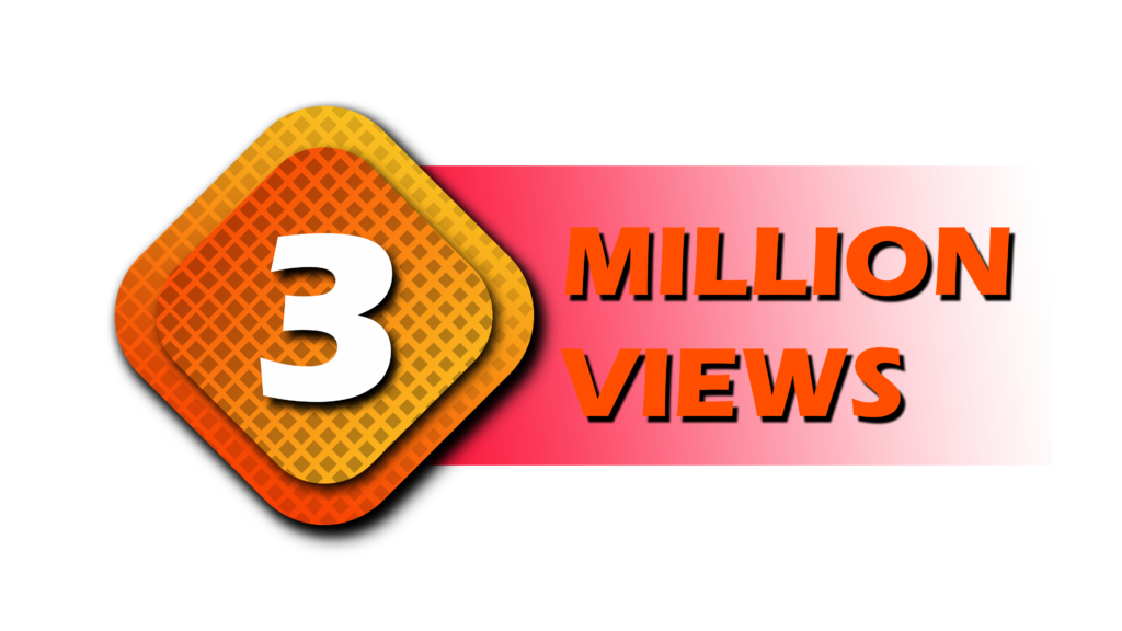 3m million views youtube Three million icon Orange Free download