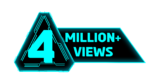 4 Million View with Triangle blue Futuristic Head Up Element