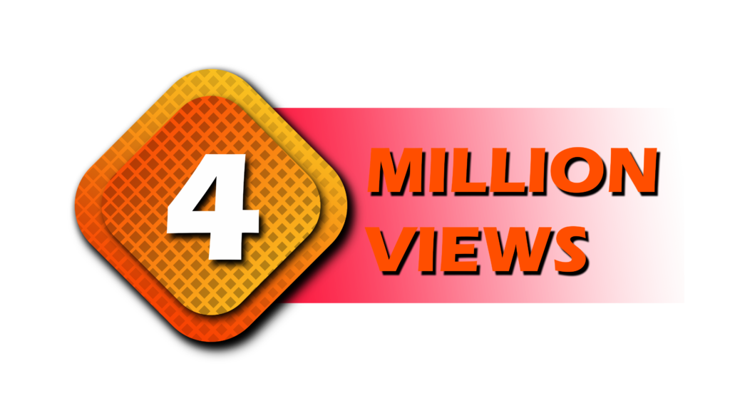 4m million views youtube Four million icon Orange Free download