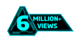 6 Million View with Triangle blue Futuristic Head Up Element