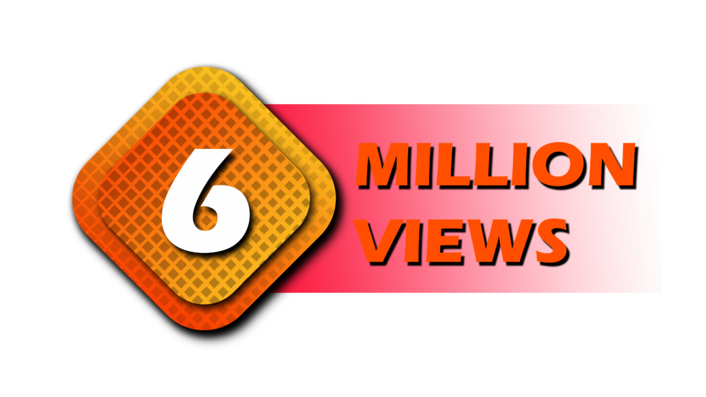 6m million views youtube million icon Six Orange Free download