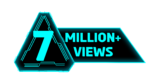 7 Million View with Triangle blue Futuristic Head Up Element