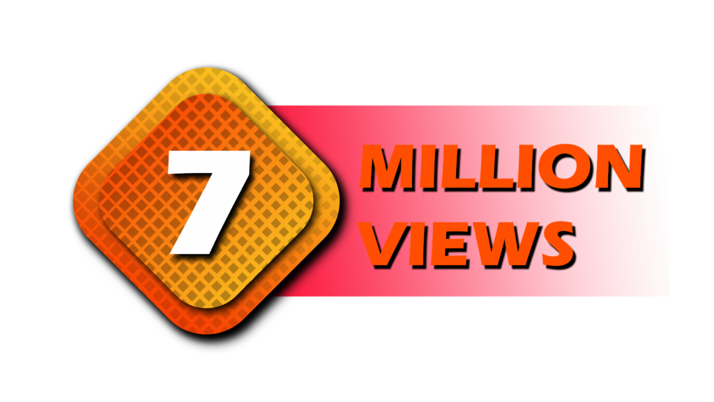 7m million views youtube Seven million icon Orange Free download