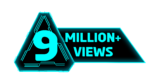 9 Million View with Triangle blue Futuristic Head Up Element