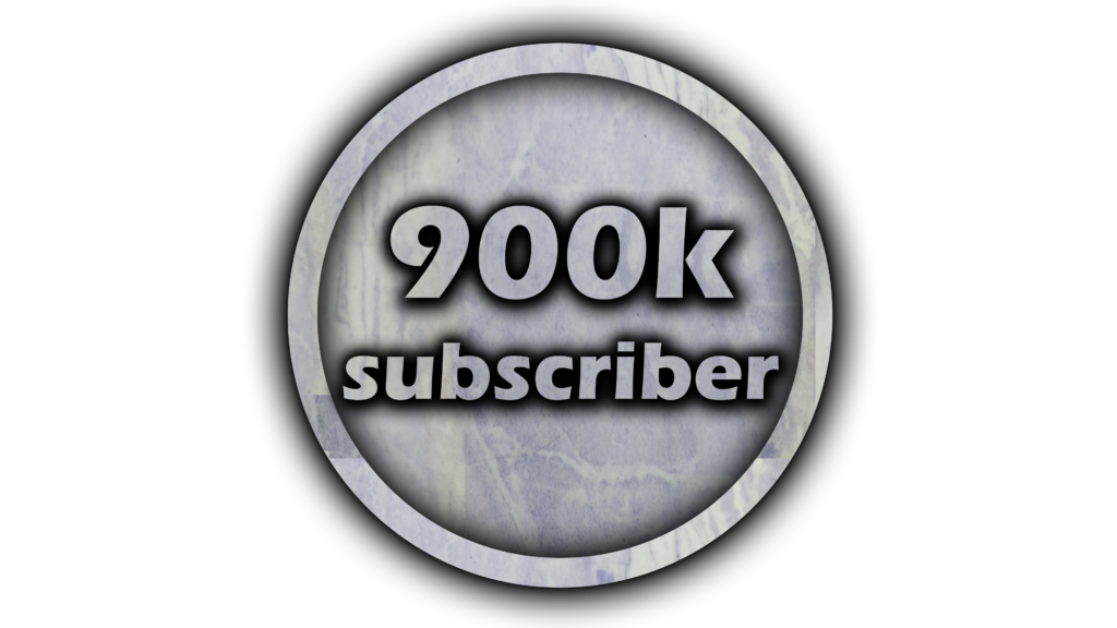 900K subscriber complate PNG Free Download 900k Subs PnG