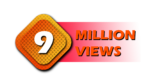 9m 9million views youtube Nine million icon Orange Free download