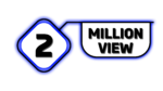 Black and Blue 2 Million views PNG