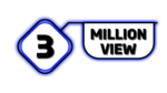 Black and Blue 3 Million views PNG