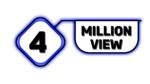 Black and Blue 4 Million views PNG