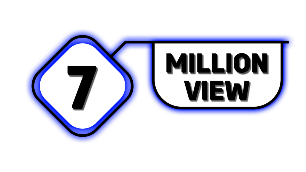 Black and Blue 7 Million views PNG