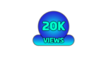 Blue 20k views transperent png images free download