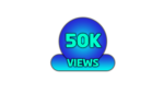 Blue 50k views transparent png images free download