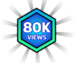 Blue 80 K views transparent png images download