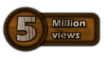 Celebrate Your Success with Free Iconic Five Million Views PNG Images wood style 5M views pngs