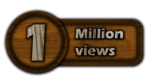 Celebrate Your Success with Free Iconic One Million Views PNG Images wood style 1M views pngs