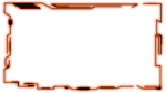 Orange Futuristic Web Template for Border PNG with Digital Progress Bar and Black Panel