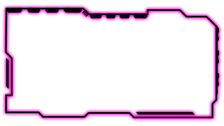 Pink Sci Fi Infographic Design for Gaming Border PNG with Digital Progress Bar and Icon Set