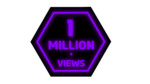 Purple Neon Design for 1 Million Views PNG Creating an Eye Catching and Futuristic Style