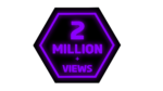 Purple Neon Design for 2 Million Views PNG Creating an Eye Catching and Futuristic Style