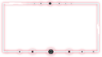 Red Sci Fi Border PNG with Cyan Hexagon and Futuristic Hologram Concept