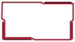 Red Virtual gaming Border PNG with Hexagon Symbol and Futuristic Layout