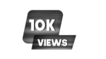 black silver 10 k Youtube videos views icon free