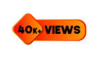 orange 40k views transparent YT badge