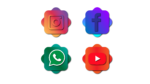 Social media icon Instagram facebook youtube whatsapp logo symbol transparent png
