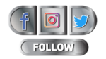 Social media icon and follow button PnG for Youtube banner