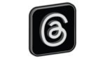 3D Threads App logo, Black Transparent Icon PNG