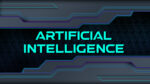 Artificial intelligence HD Cyan color background
