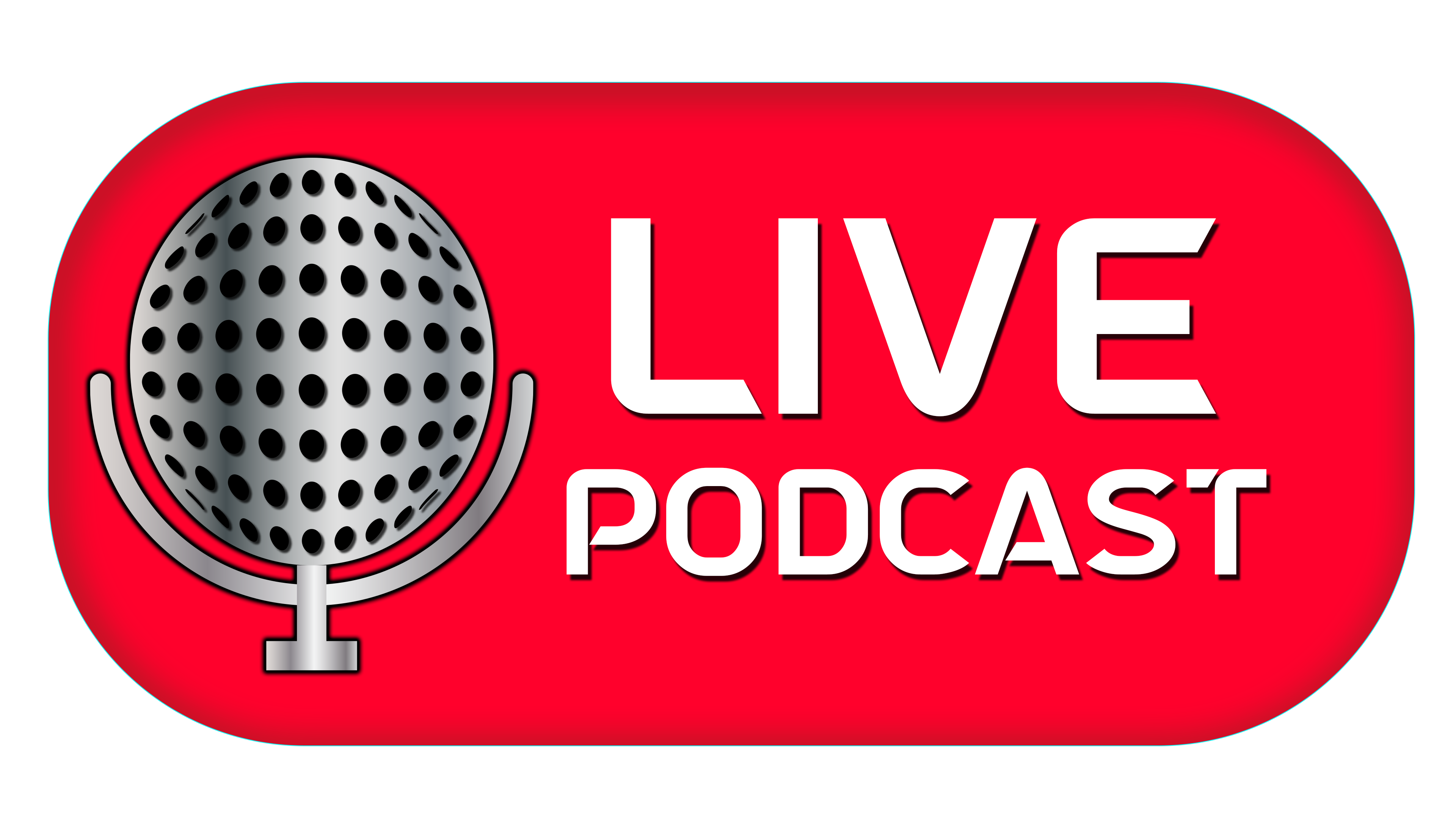 Live Podcast Microphone with Transparent Red Background Seamless  Integration into Designs. - veeForu