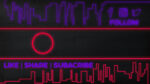 Neon youtube banner red and purple