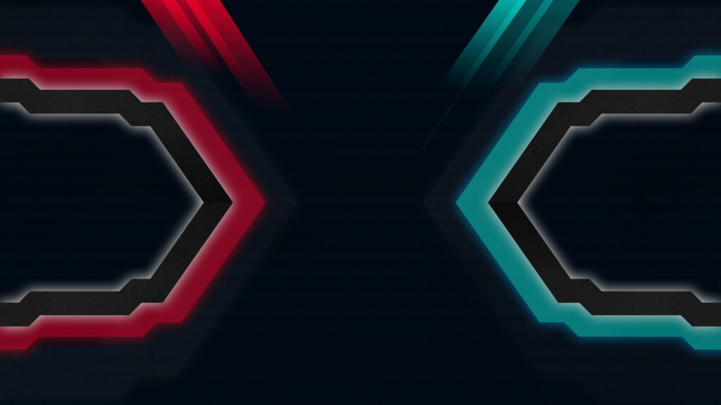 Red and Cyan gaming banner background
