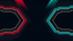 Red and Cyan gaming banner background