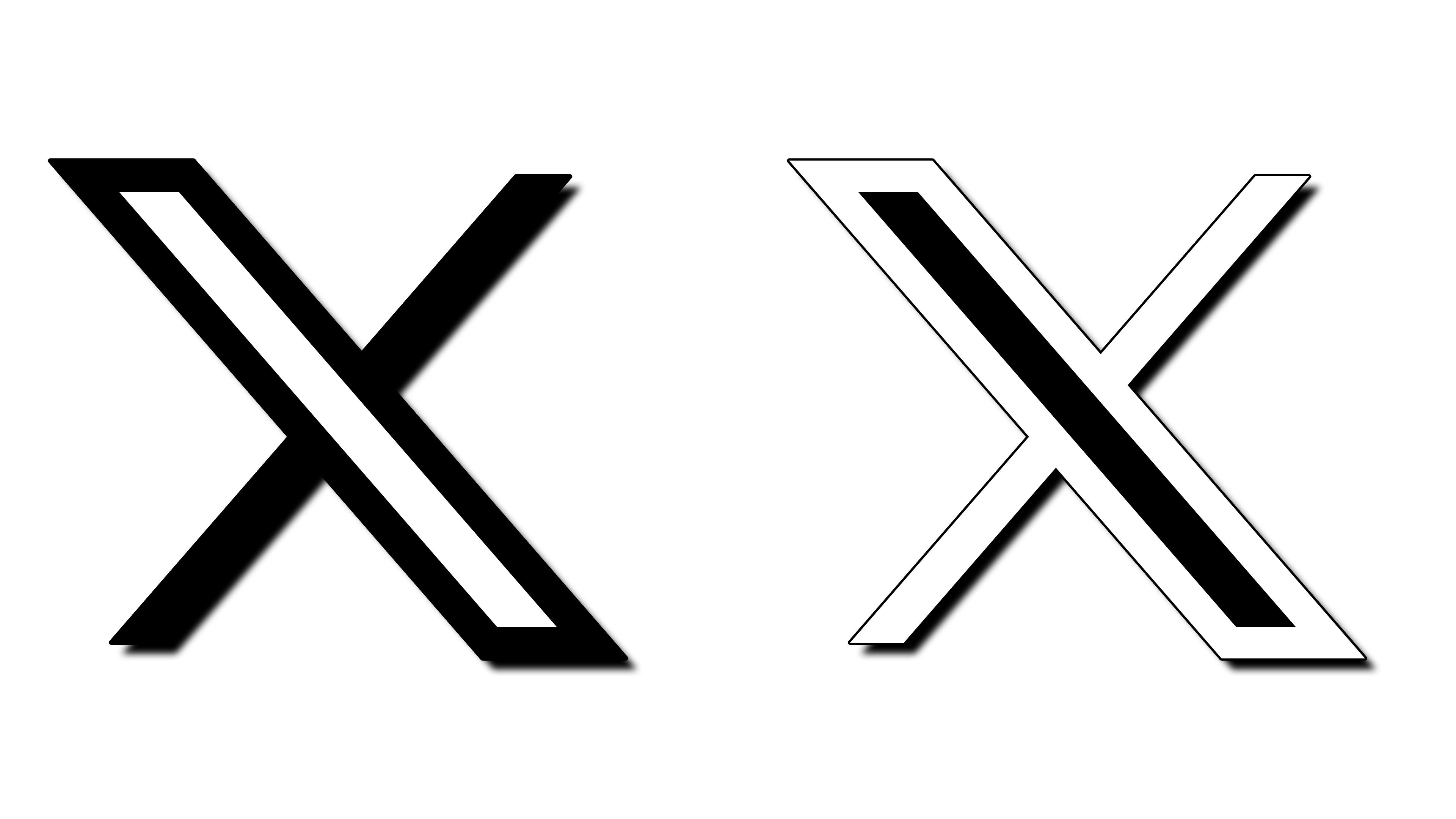 Twitter new logo Transparent X PNG black and white design - veeForu