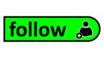 Green color instagram follow button png