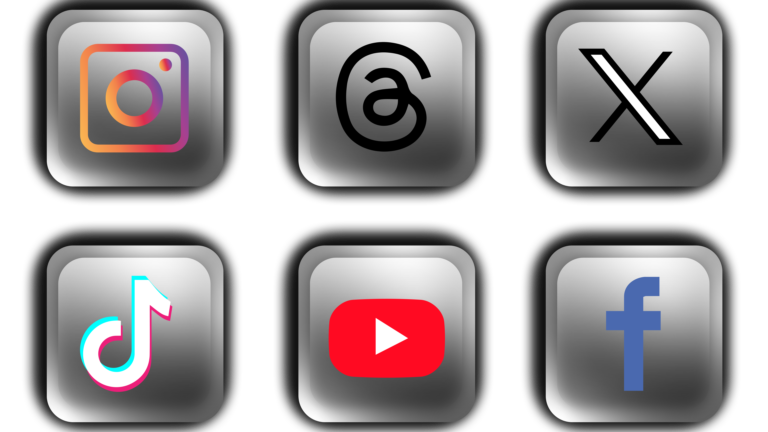 Instagram, New twitter X, Threads, Youtube, facebook tik tok symbol logo png free download