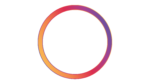Purple and orange gradient instagram story circle png