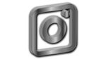 Silver texture instagram png logo 3d