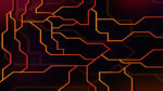 Cybernetic Symphony Abstract Orange Futuristic Background with Dynamic HUD Design