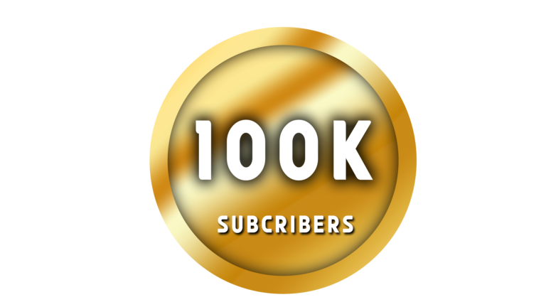Insta 100k , 100 thounds subscribers PNG in golden circle