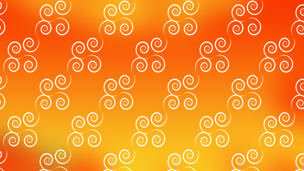 Orange flower pattern background